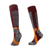 Knee High Merino Wool Ski Socks | Retro Striped Design