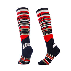 Knee High Merino Wool Hiking Ski Socks | Bold Stripes