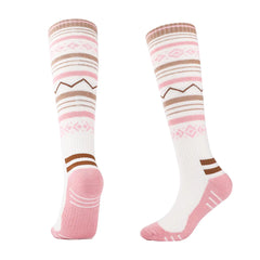 Knee High Merino Wool Ski Socks | Tribal Stripe Pattern