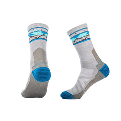 Crew Merino Wool Hiking Socks for women | Colorful Stripe Designs