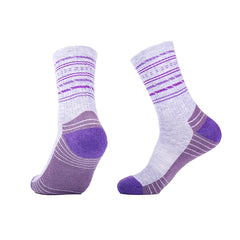 Crew Merino Wool Hiking Socks for women | Striped Design