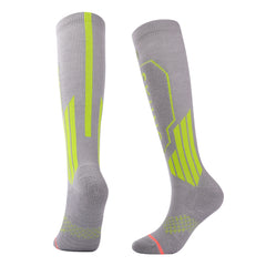Knee High Merino Wool Ski Socks for women | Hexagonal Grid Pattern