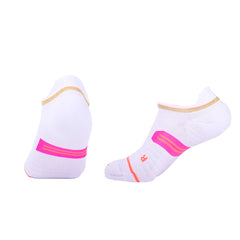 Ankle Cotton Running Socks for women | Metallic Triple Bands