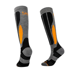 Knee High Merino Wool Ski Socks for men | Streamlined Contrast Panels