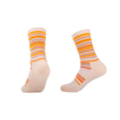 Crew Merino Wool Hiking Socks | Colorful Striped Design