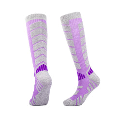 Knee High Merino Wool Ski Socks | Vibrant Color Blocks