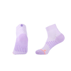 Quarter Cotton Running Socks for women | Dynamic Stripes Soft Hues