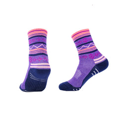 Merino Wool Crew Hiking Socks for women | Tribal-Inspired Designs