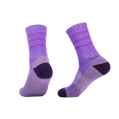 Crew Merino Wool Hiking Socks for women | Striped Design
