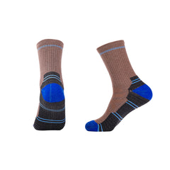 Crew Merino Wool Hiking Socks | Bold Color Accents Reinforced Heel