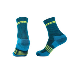 Crew Merino Wool Hiking Socks | Bold Colorblock Reinforced Heel/Toe