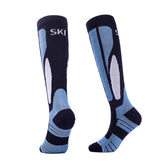 Knee High Merino Wool Ski Socks for men | Streamlined Contrast Panels