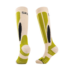 Knee High Merino Wool Ski Socks for men | Streamlined Contrast Panels
