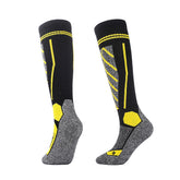 Knee High Merino Wool Ski Socks | Geometric Contrast