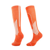 Knee High Merino Wool Ski Socks for women | Hexagonal Grid Pattern