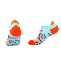 Ankle Cotton Running Socks for women | Bold Stripes Contrast Panels