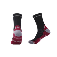 Crew Merino Wool Hiking Socks | Bold Color Accents Reinforced Heel