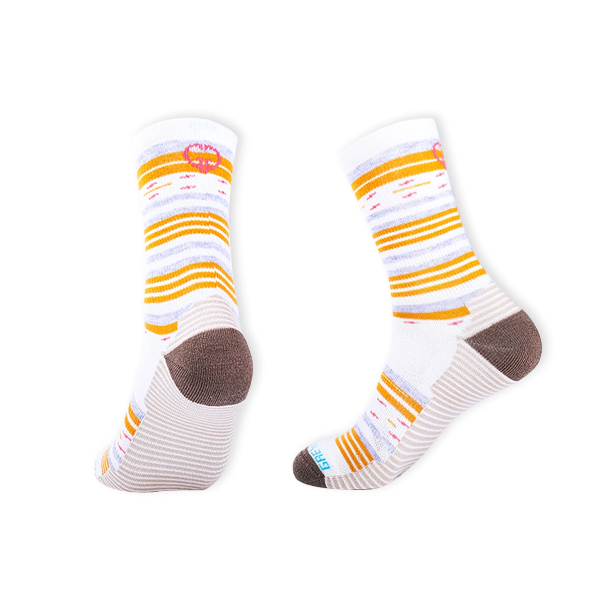Crew Merino Wool Hiking Socks for women | Colorful Stripe Designs
