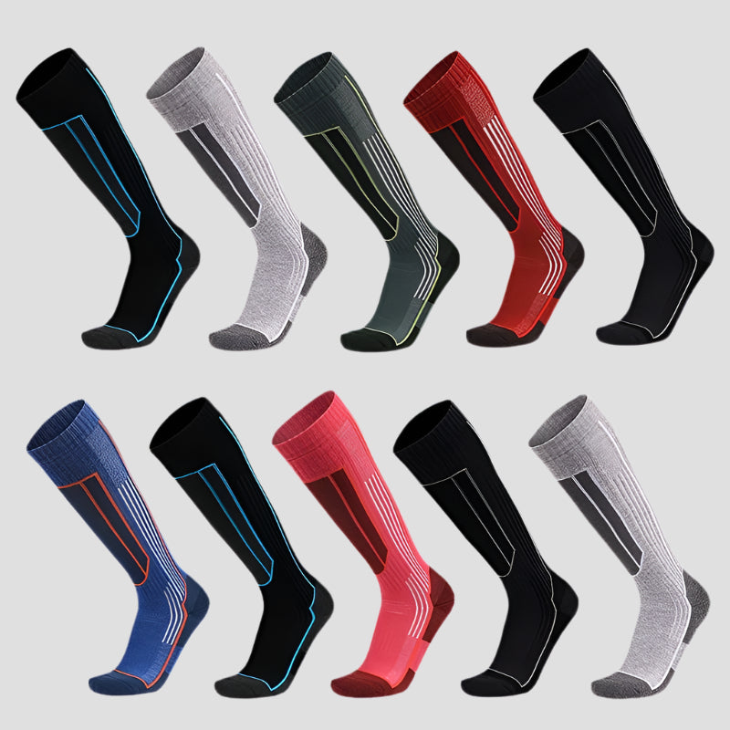 Autumn and winter adult over-the-knee hiking socks outdoor long tube merino wool socks thick terry warm